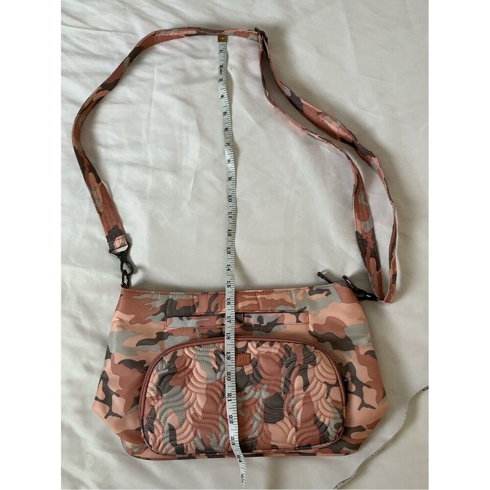 Lug Samba XL Crossbody Bag - Pink Camo Quilted Travel Organizer Lightweight - Picture 8 of 8